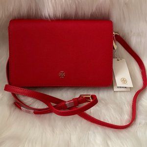 Tory Burch Red Crossbody Wallet